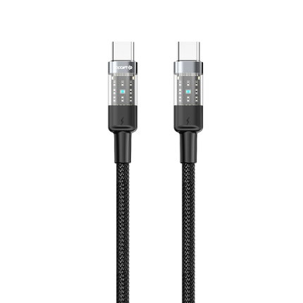 WYEFLOW PD Nylon Braided & Aluminium Alloy Transparent Data Cable