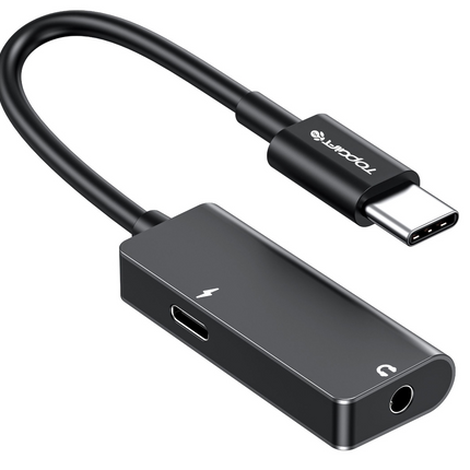 USB-C to 3.5mm & USB-C Female Port Adapter (12 Months Warranty)