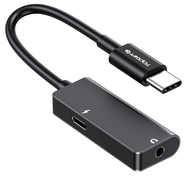USB-C to 3.5mm & USB-C Female Port Adapter (12 Months Warranty)
