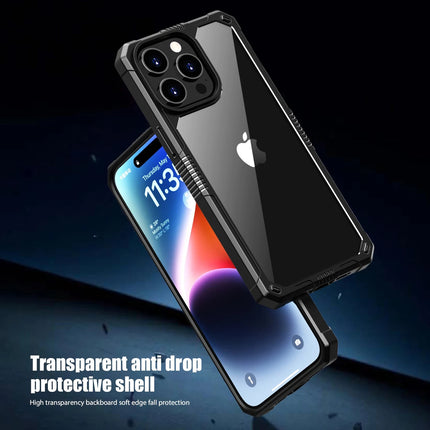 Transparent, Ultra-Protective Military-Grade Back case for iPhone 11/12/13/14/15 - Row