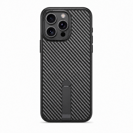 iPhone 15 Pro Max Carbon Design KickStand Case