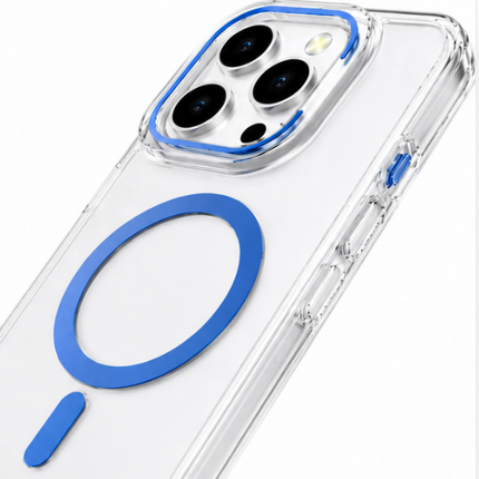 iPhone 16 Transparent TPU Case with Colourful MagSafe Trim