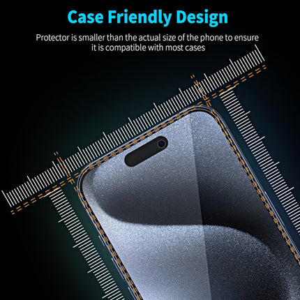 iPhone Screen Protector - 6D Tempered Glass Edge to Edge - Full Coverage - Crystal Clear, Scratch-Resistant, Easy Installation