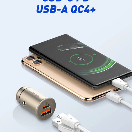 30W Compact High Power In-Car Charger (12 Months Warranty)