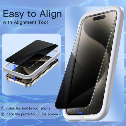 iPhone Screen Protector - 6D Tempered Glass Edge to Edge - Full Coverage - Crystal Clear, Scratch-Resistant, Easy Installation