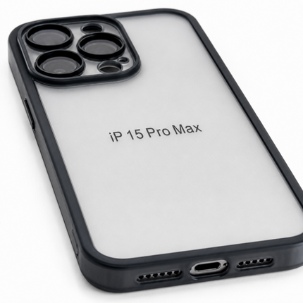 iPhone 15 Pro Max Half Clear TPU Slim Case