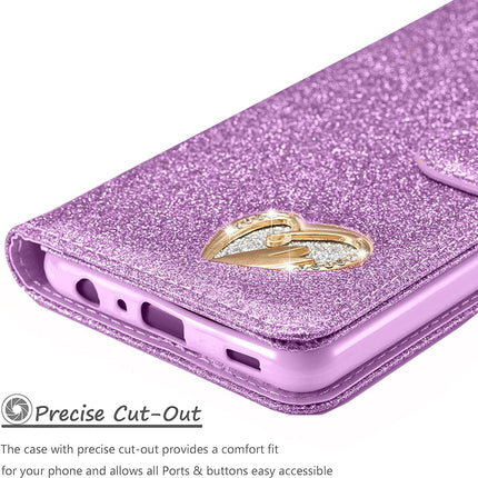 iPhone X/XS Wallet Heart Shiny Case