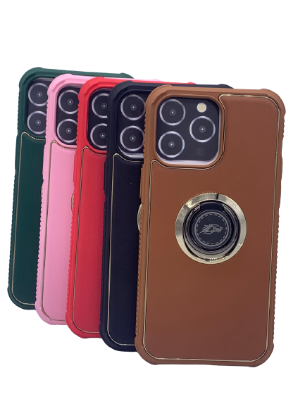 iPhone 14 Pro Tech Ring With Golden Frame Case