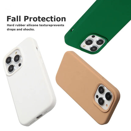 Silicone Case for iPhone XR/11/12/13/14/15 - Silky Soft Touch Full-Body Protective Cover with Shockproof Design and Microfiber Lining