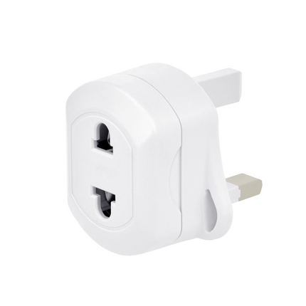 EU 2-Pin to UK 3-Pin Travel Adapter (12 Months Warranty)