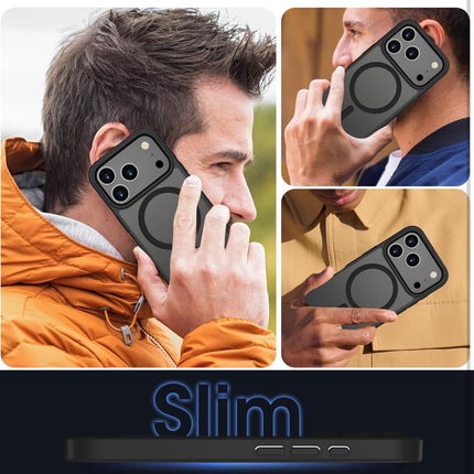 Magnetic Case for iPhone 17 Pro Max 6.9-Inch Compatible with MagSafe, Translucent Matte Back Slim Minimalist Shockproof Phone Cover