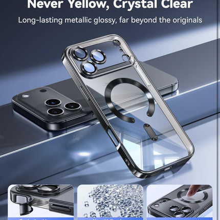 iPhone 17 Pro Max Case for Magsafe Anti-Yellowing [Full Lens Protection with Built-in Camera Film] Military Grade Drop Protection,Thin Slim Cover