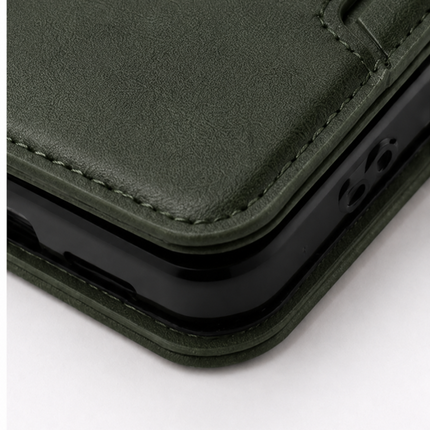 iPhone 15 Pro Wallet Double Stitches PU Leather Case