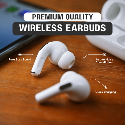 Wireless Earbuds with Active Noise Cancellation - Premium Quality (12 Months Warranty)