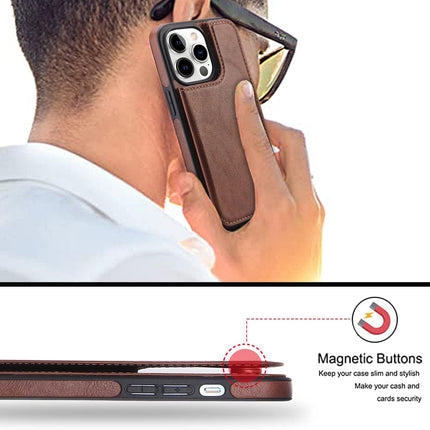 Back Leather Case with Stand for iPhone 11/12/13/14/15 - Row