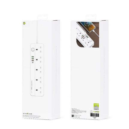 WYEFLUX Extension Socket 10A Electric Outlets With USB PD QC3.0 Charging Ports