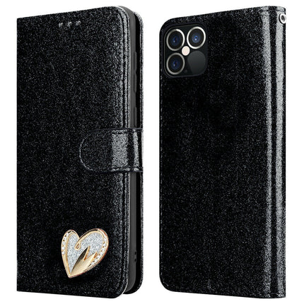 iPhone X/XS Wallet Heart Shiny Case