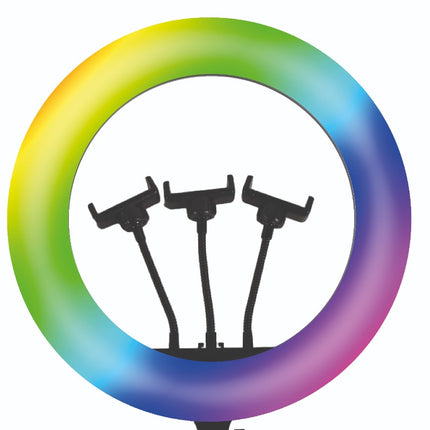 18' Ring Light with Light Remote and BT Remote