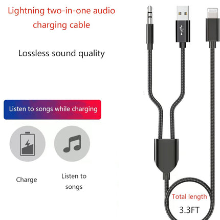 8-Pin to USB-A & 3.5mm Cable (12 Months Warranty)