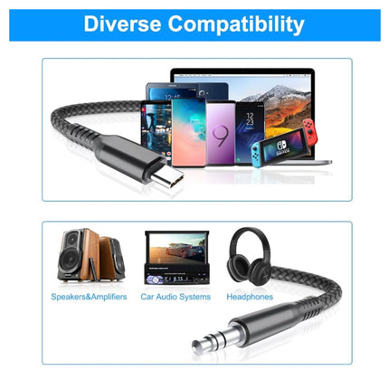 USB-C Silicone Nylon Audio Cable (12 Months Warranty)