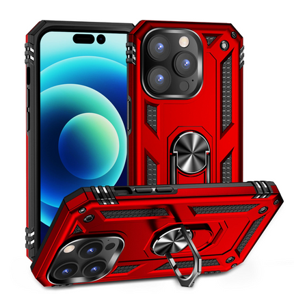 iPhones Shockproof Hard Case+Ring Holder, Magnetic Car Mount