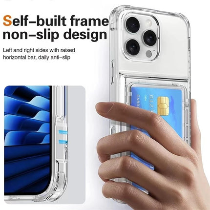 Clear Flipping Card Slot Case for iPhone 11/12/13/14/15 - Row