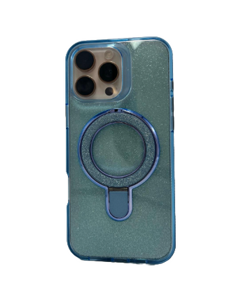 iPhone 16 Pro Max Shiny Metal Stand Case