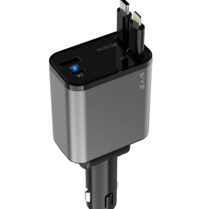 4-in-1 Retractable Fast Car Charger