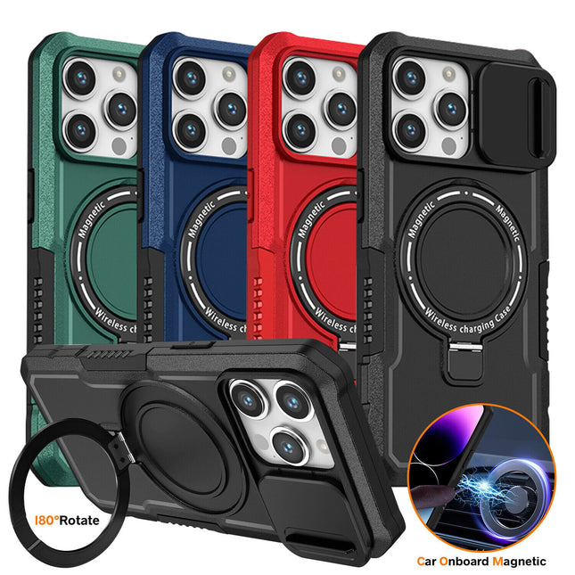 iPhone 15 Plus Sliding CamShield Magsafe With Back Stand Case