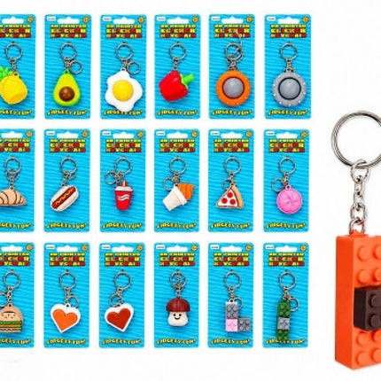 Large Keychain 3D Fidget Clicker Mix