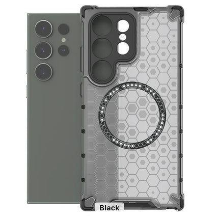 Shockproof Magnetic Ring Phone Case with Honeycomb for Samsung