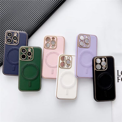 MagSafe with Leather Case for iPhone XR/11/12/13/14/15 - Row