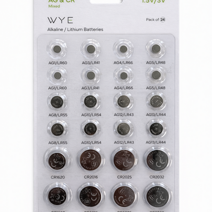 Alkaline / Lithium Batteries - Mixed Pack of 24