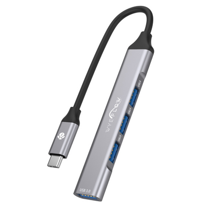 3.0 (5 Gbps) Ultra Slim Multi USB Hub with USB-C Connector 10 Times Faster than USB 2.0 (12 Months Warranty)