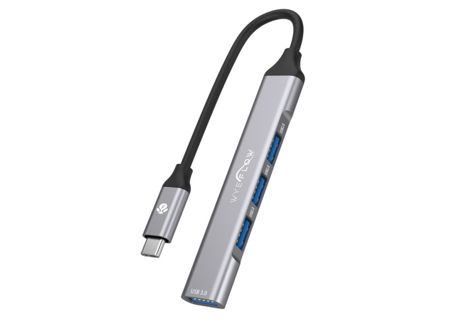 3.0 (5 Gbps) Ultra Slim Multi USB Hub with USB-C Connector 10 Times Faster than USB 2.0 (12 Months Warranty)