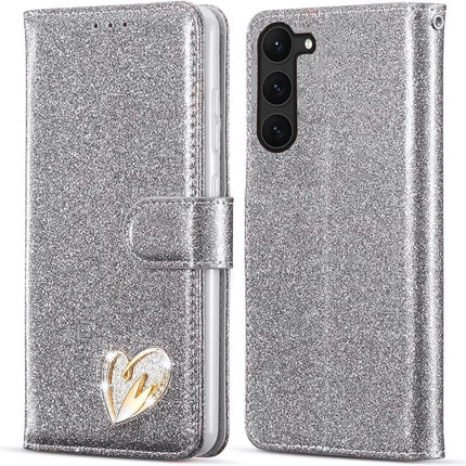 iPhone 12 Pro Max Wallet Heart Shiny Case