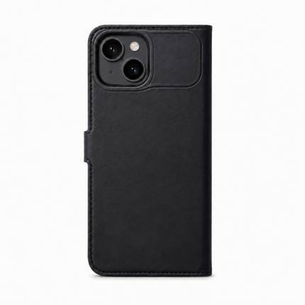 iPhone 15 Plus Wallet Double Stitches PU Leather Case