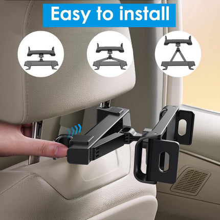 Adjustable Head Restraint Tablet Holder