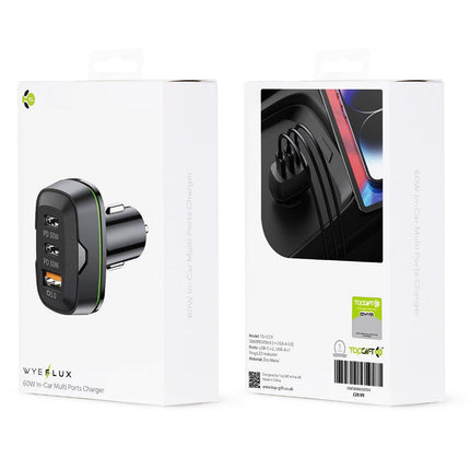 60W In-Car Multi Ports Charger