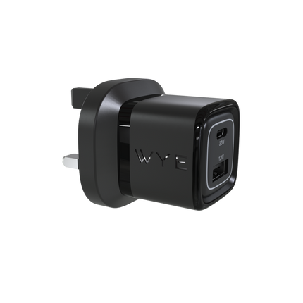 32W Dual Port USB-C & USB-A Charging Kit with USB-C to USB-C Cable (Gan III)