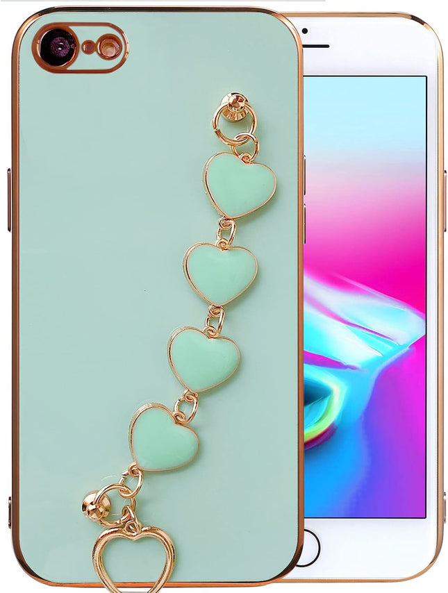 iPhone 14 Plus Heart Chain Case