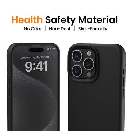 Silicone Case for iPhone XR/11/12/13/14/15 - Silky Soft Touch Full-Body Protective Cover with Shockproof Design and Microfiber Lining