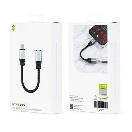 WYEFLOW USB-C to 3.5mm Aluminium Alloy Adapter