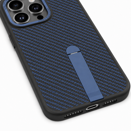 iPhone 15 Pro Max Carbon Design KickStand Case