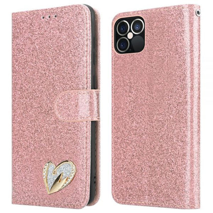 iPhone XS Max Wallet Heart Shinny Case