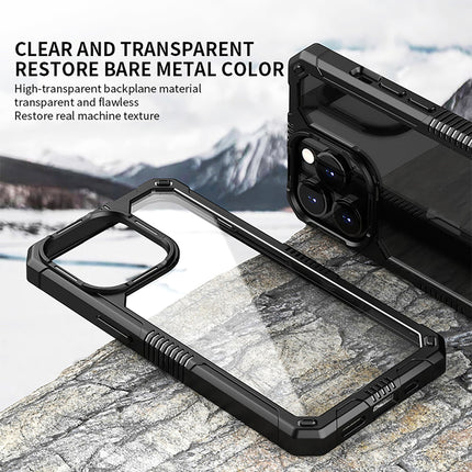 Transparent, Ultra-Protective Military-Grade Back case for iPhone 11/12/13/14/15 - Row