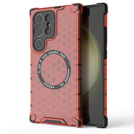 Shockproof Magnetic Ring Phone Case with Honeycomb for Samsung