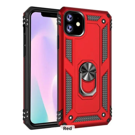 iPhones Shockproof Hard Case+Ring Holder, Magnetic Car Mount