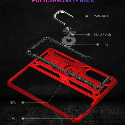 Shockproof Hard Case+Ring Holder, Magnetic Car Mount for Samsung Z Fold
