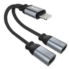 Lightning to Dual Female Lightning Ports